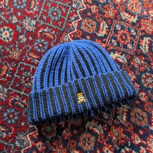 Teddy Fresh Blue and Black Knit Beanie